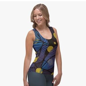 Loony Legs Floral Flex Vest "Fireflies" Blue/Yellow - Large‎